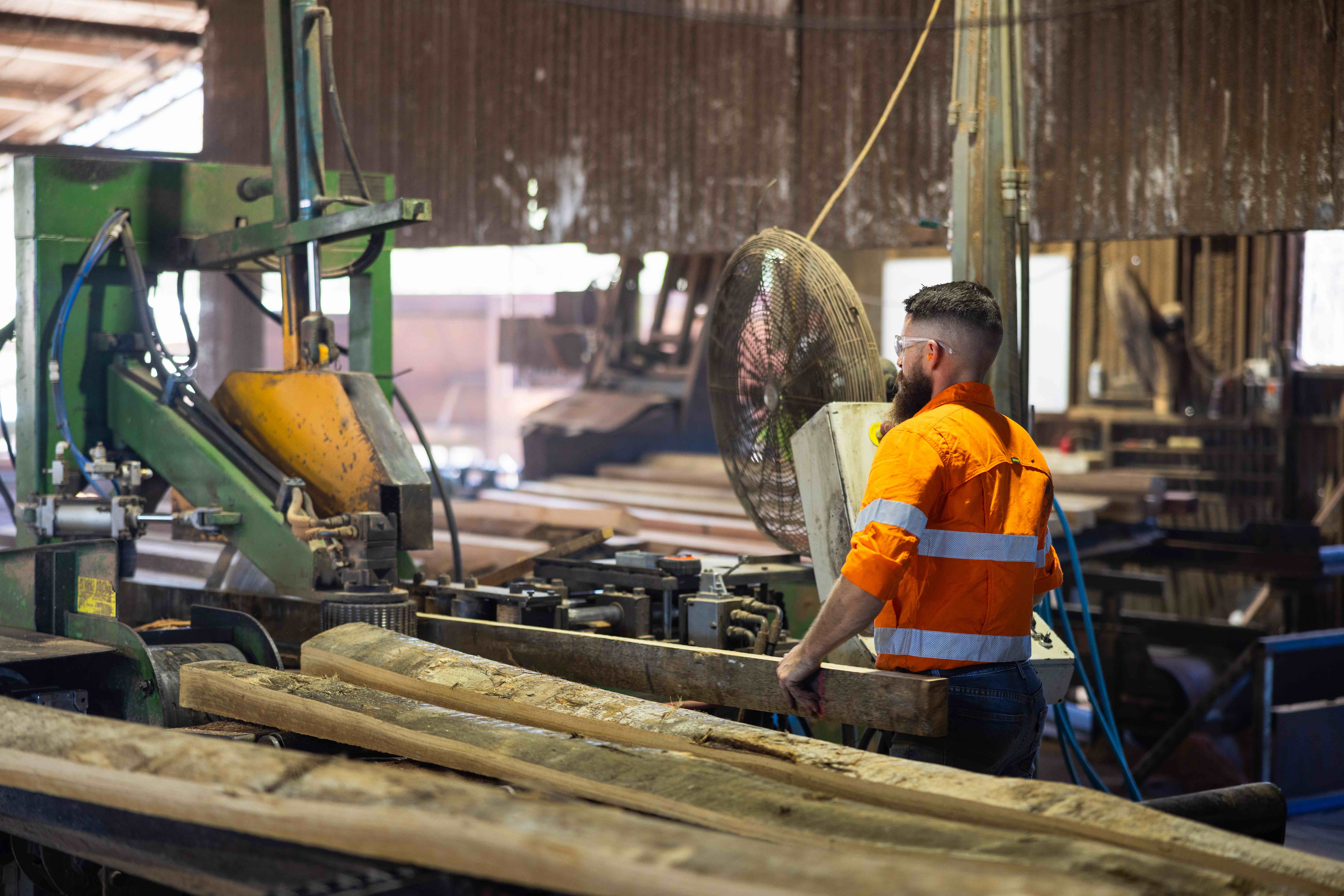 Timber processing at one of several dozen sawmills we work with in New South Wales