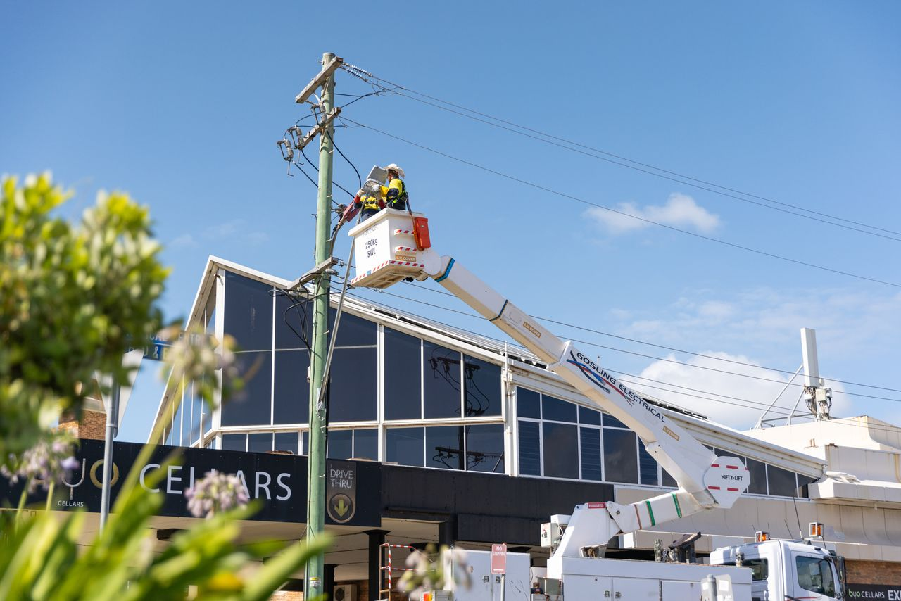The Life of a Telegraph Pole: From Forest to Footpath 2 Telegraph poles installed in Coffs Harbour NSW by Gowings Electrical